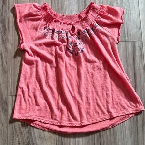 Charming Pink Embroidered Kids Blouse (7/8)